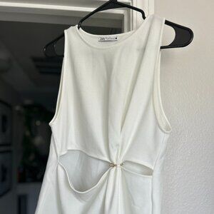 Zara sleeveless peek-a-book top